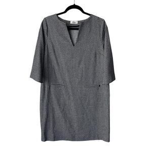 Ottod’Ame Women's Geometric Knee Length Dress with 3/4 Sleeve Size 8